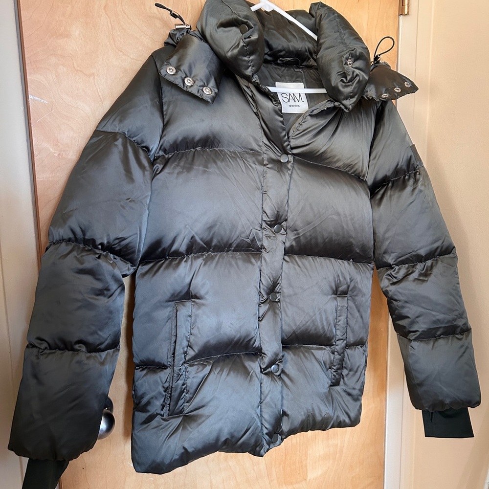 SAM down puffer jacket with removable hood